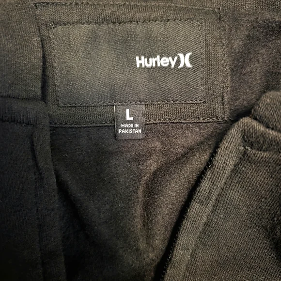 New Hurley Super Soft/lightweight Black Zip-Up Hoodie - Picture 3 of 5